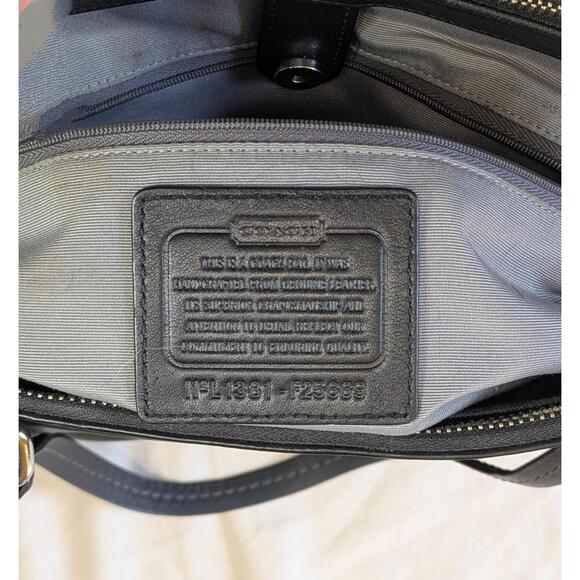 Coach Peyton Jordan Satchel Bag Black Saffiano Leather - Picture 6 of 9